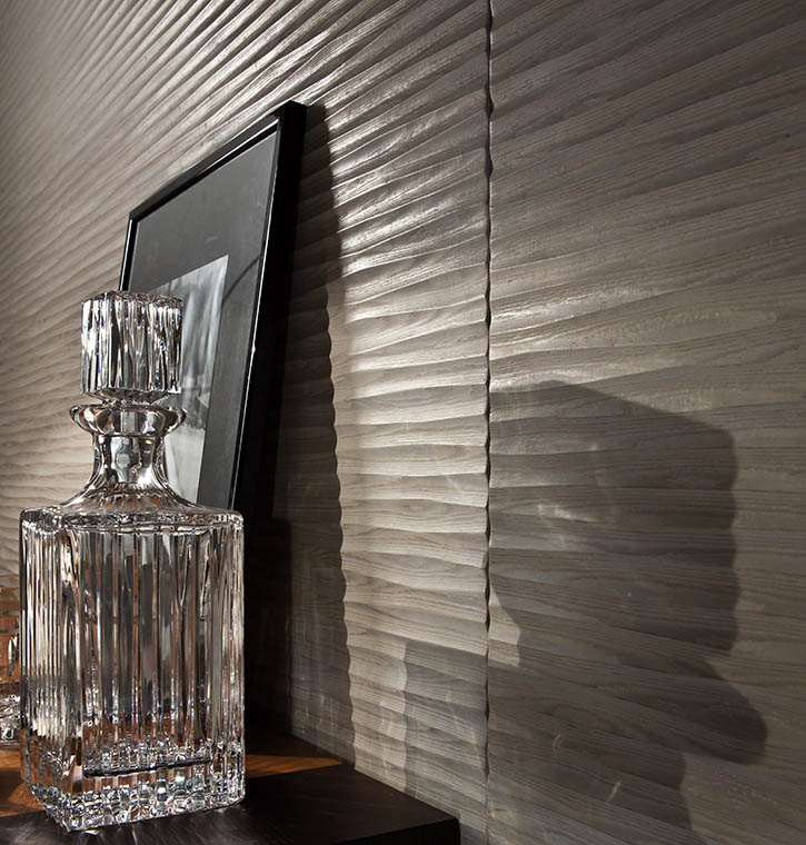 laurameroni luxury wall panels in wood, metal or fabric for high end integrated systems