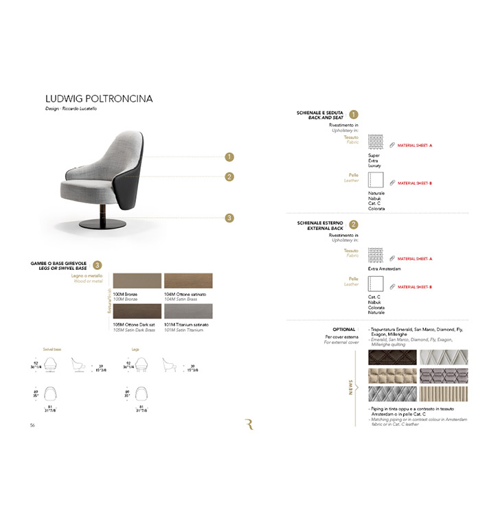 Scheda tecnica - Ludwig poltroncina