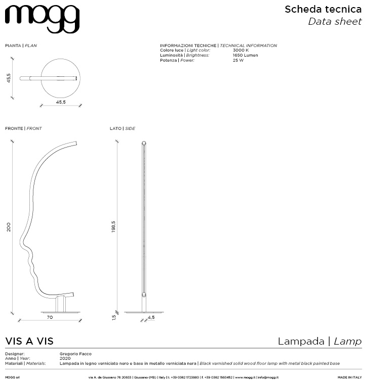 Vis A Vis - Lamp - Gregorio Facco - 2020 - Mogg