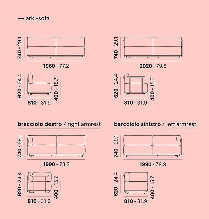 Pedrali SPA - Arki-Sofa