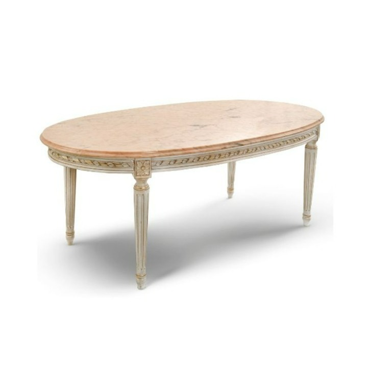 ART. 5036 - OVAL SMALL TABLE IN CARVED WOOD