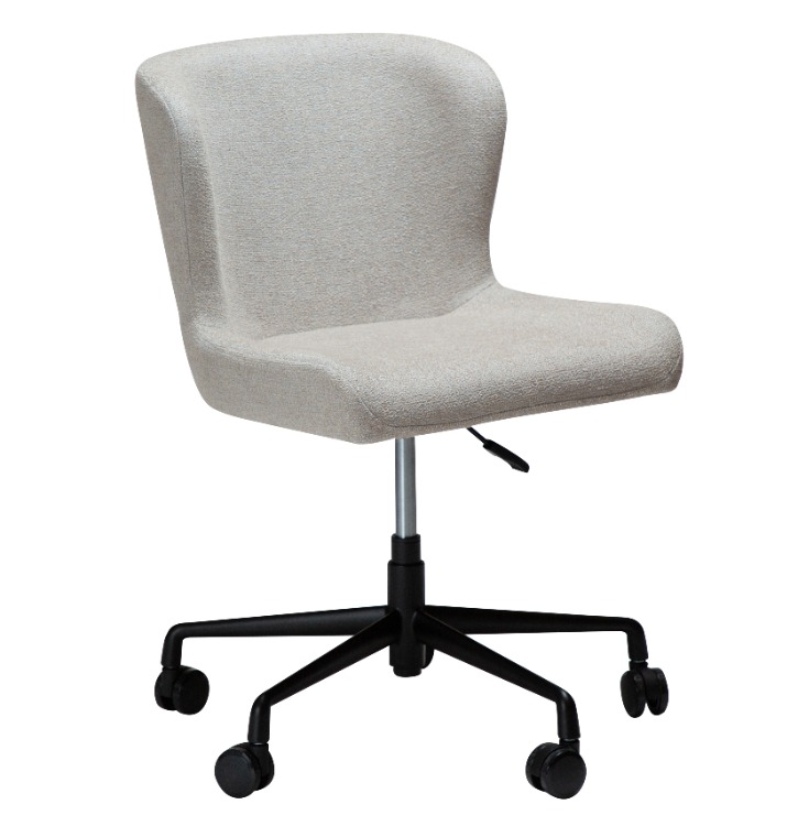 GLAM office chair in Pebble earth bouclé