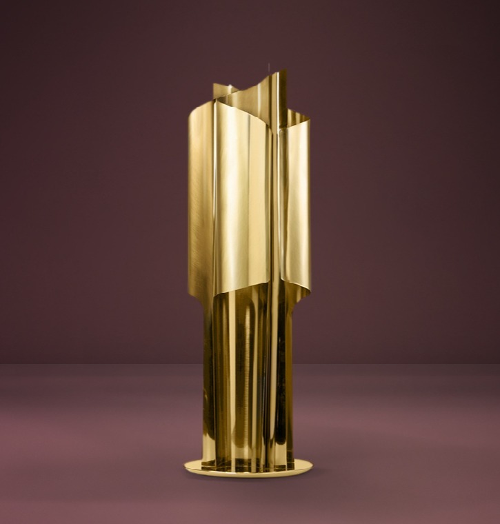Modern Golden plated brass table light