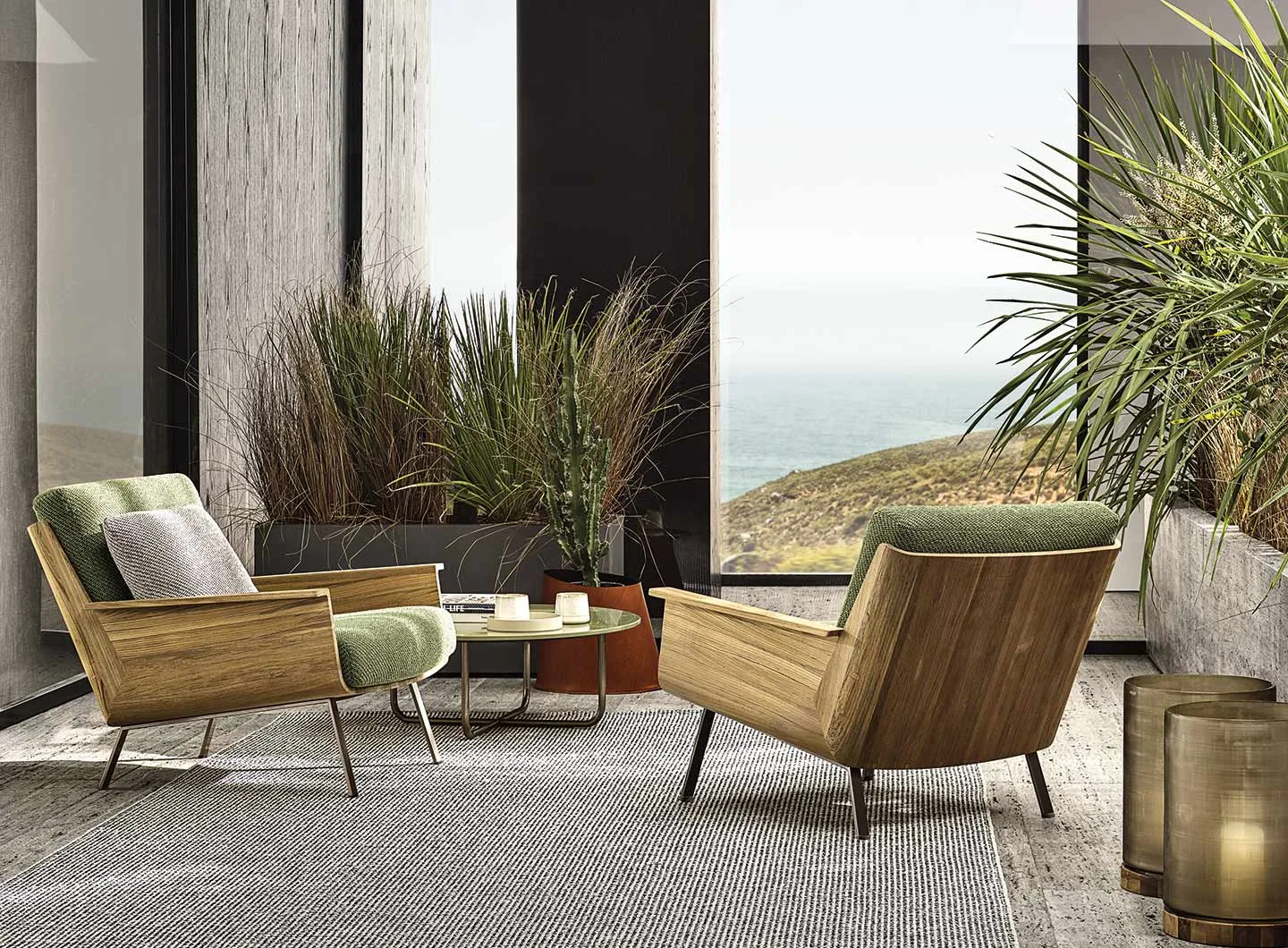 Daiki Outdoor Armchairs, Minotti