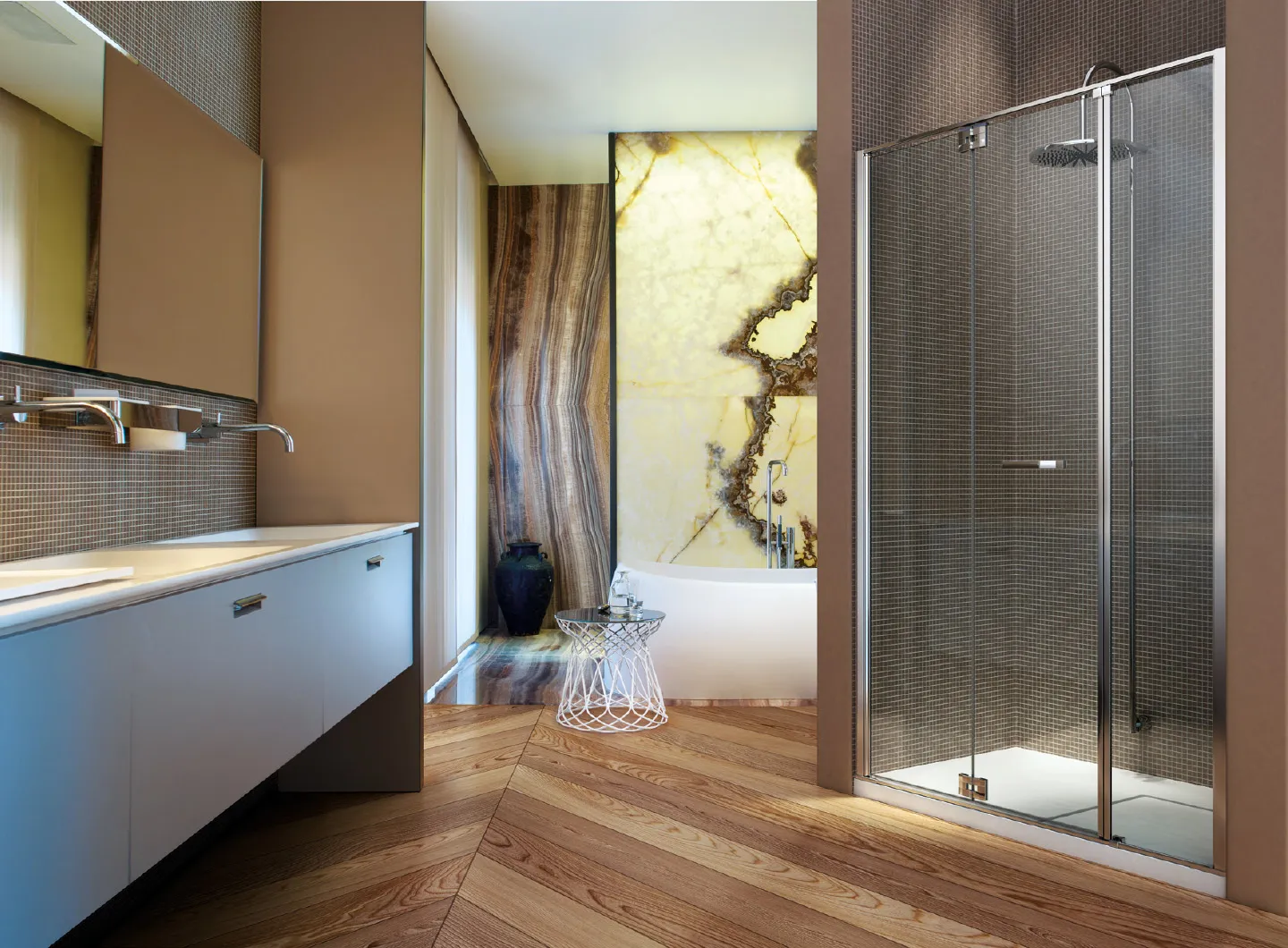 Vismaravetro - folding shower enclosure - Replay collection