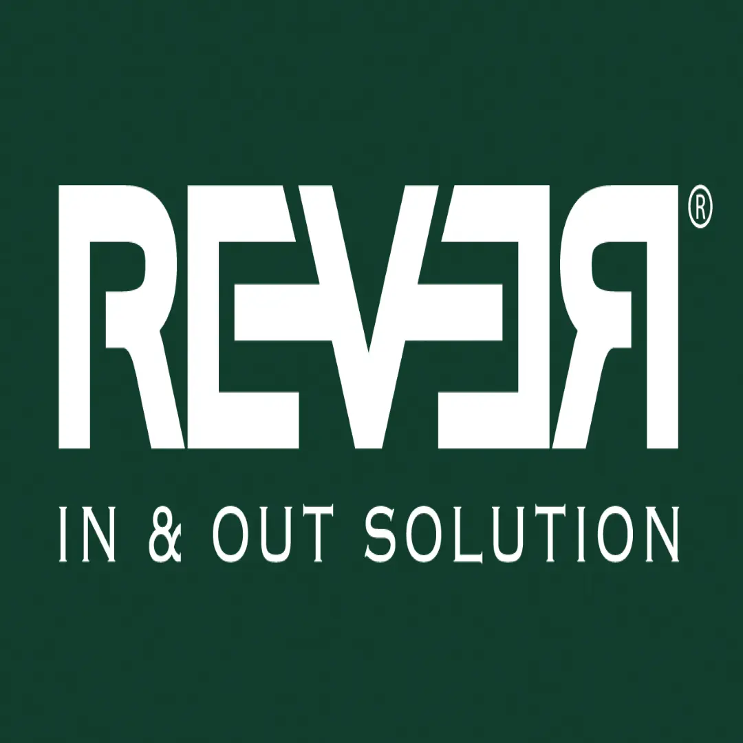 logo verde con scritta REVER IN & OUT SOLUTION