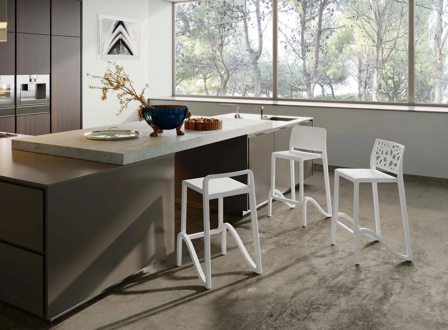 On photo: Eolo, Giano and Zefiro stools