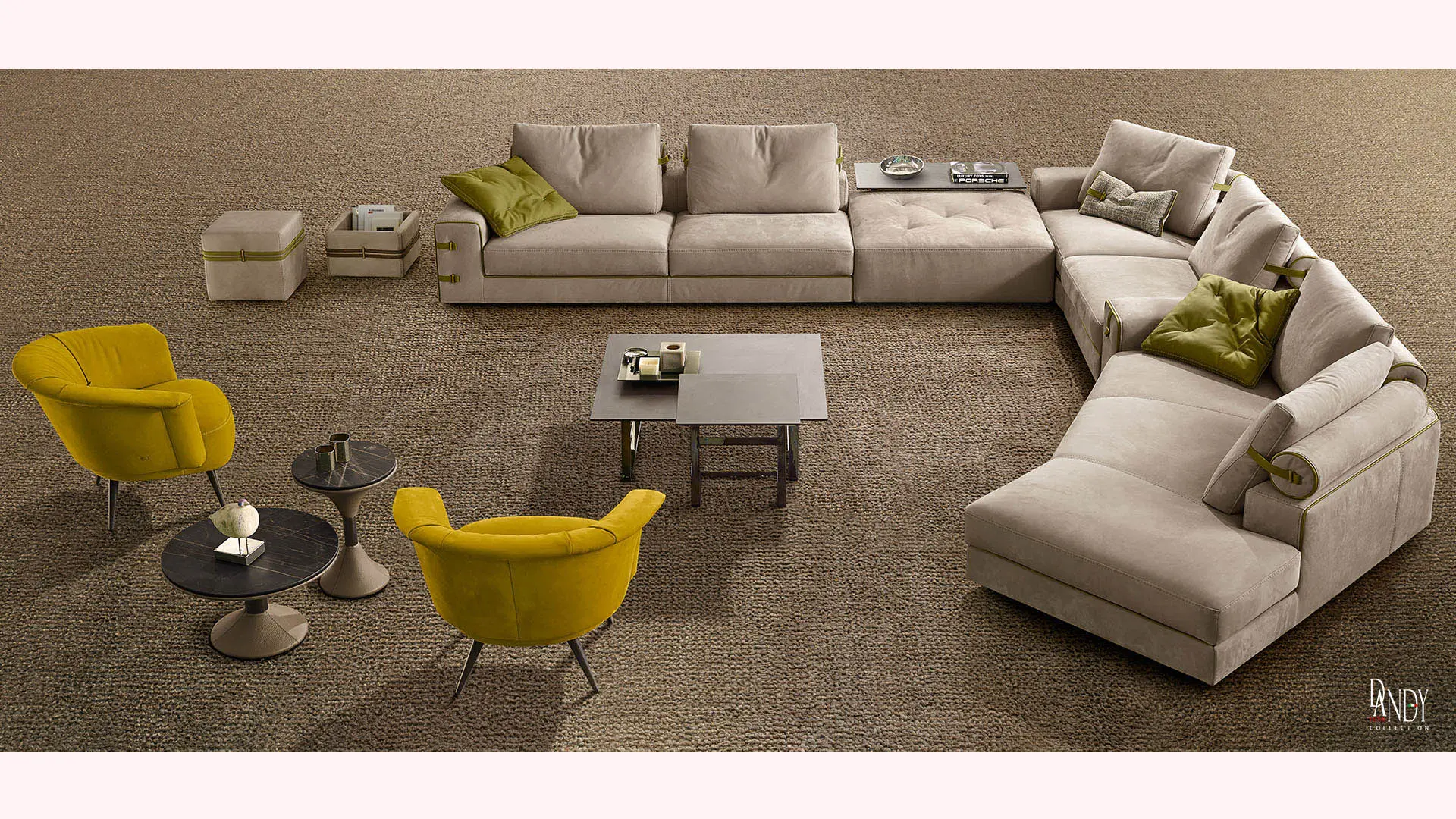 Gamma Arredamenti International Spa - GREGORY sectional - LUNA armchair