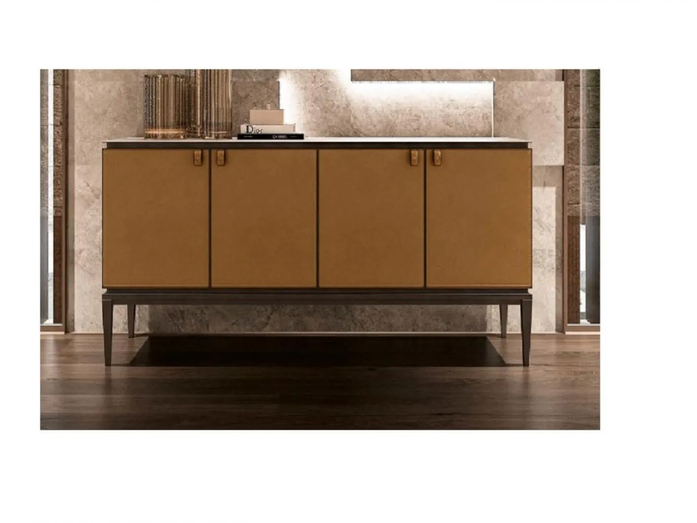 CPRN Homood - Credenza con ante in cuoio