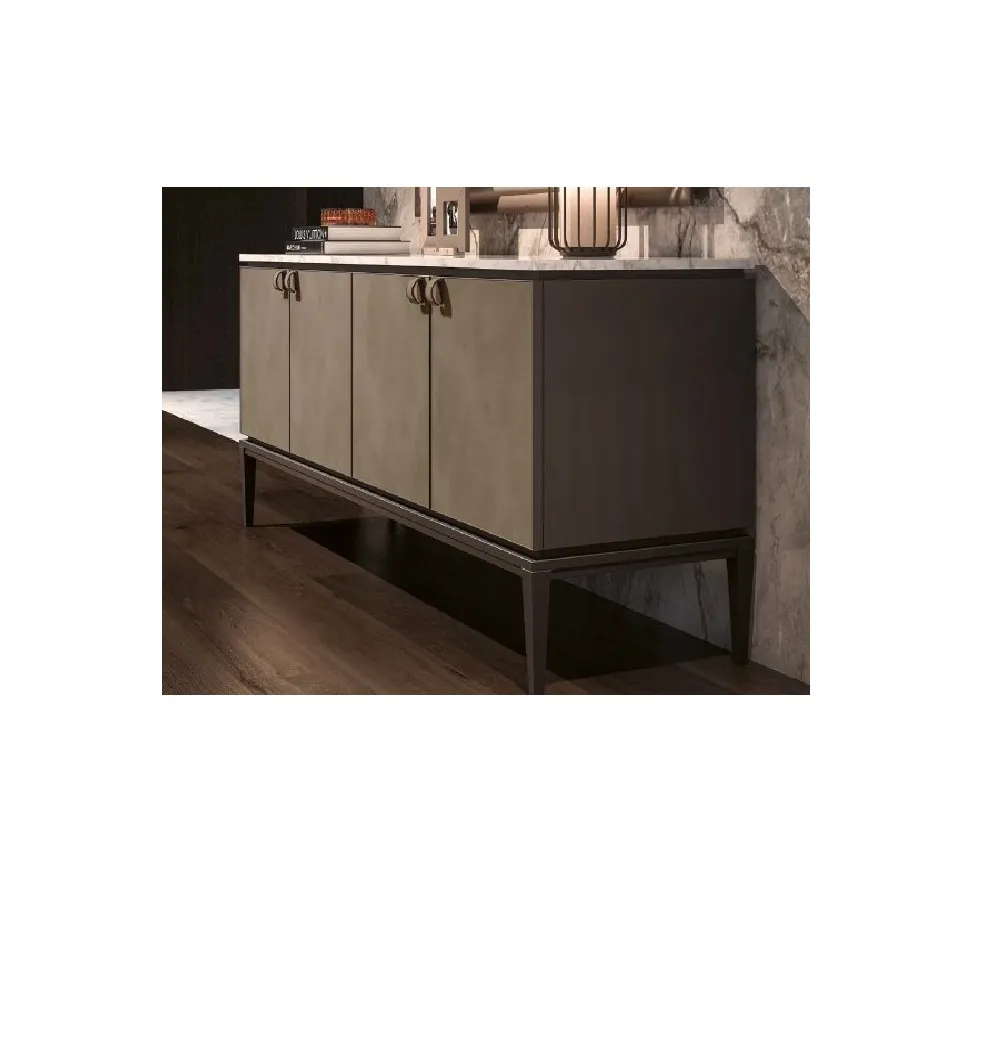 CPRN Homood - Credenza con ante in cuoio