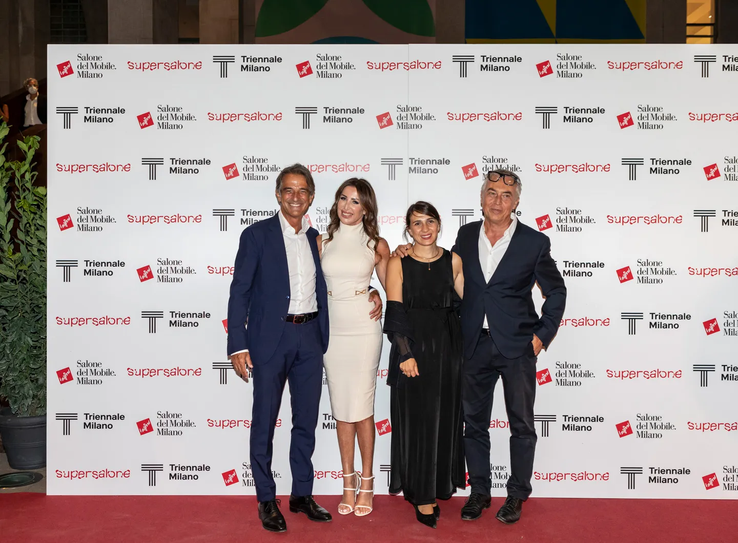 President of FederlegnoArredo Claudio Feltrin, the President of the Salone del Mobile.Milano Maria Porro, the architect Stefano Boeri, curator of the supersalone