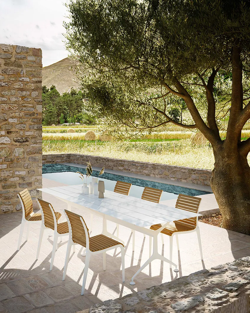 Frametable outdoor, designed by Alberto Meda