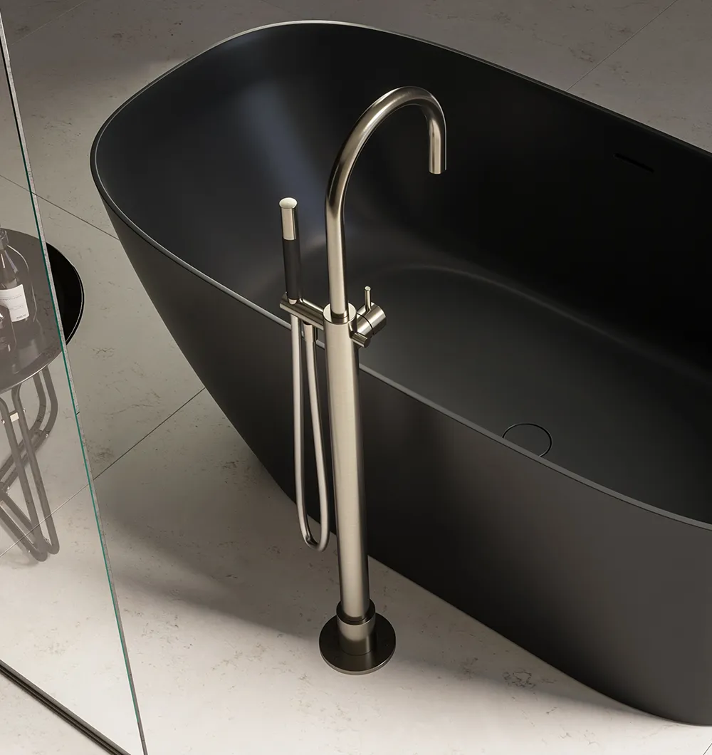 Floor-mounted bathtub mixer CB077