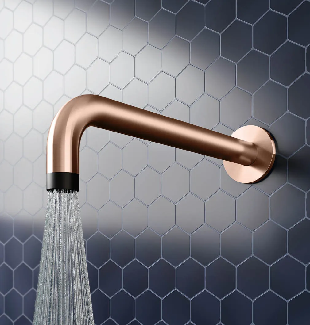 Bud wall-mounted shower head with laminar splash-free aerator - SPN2