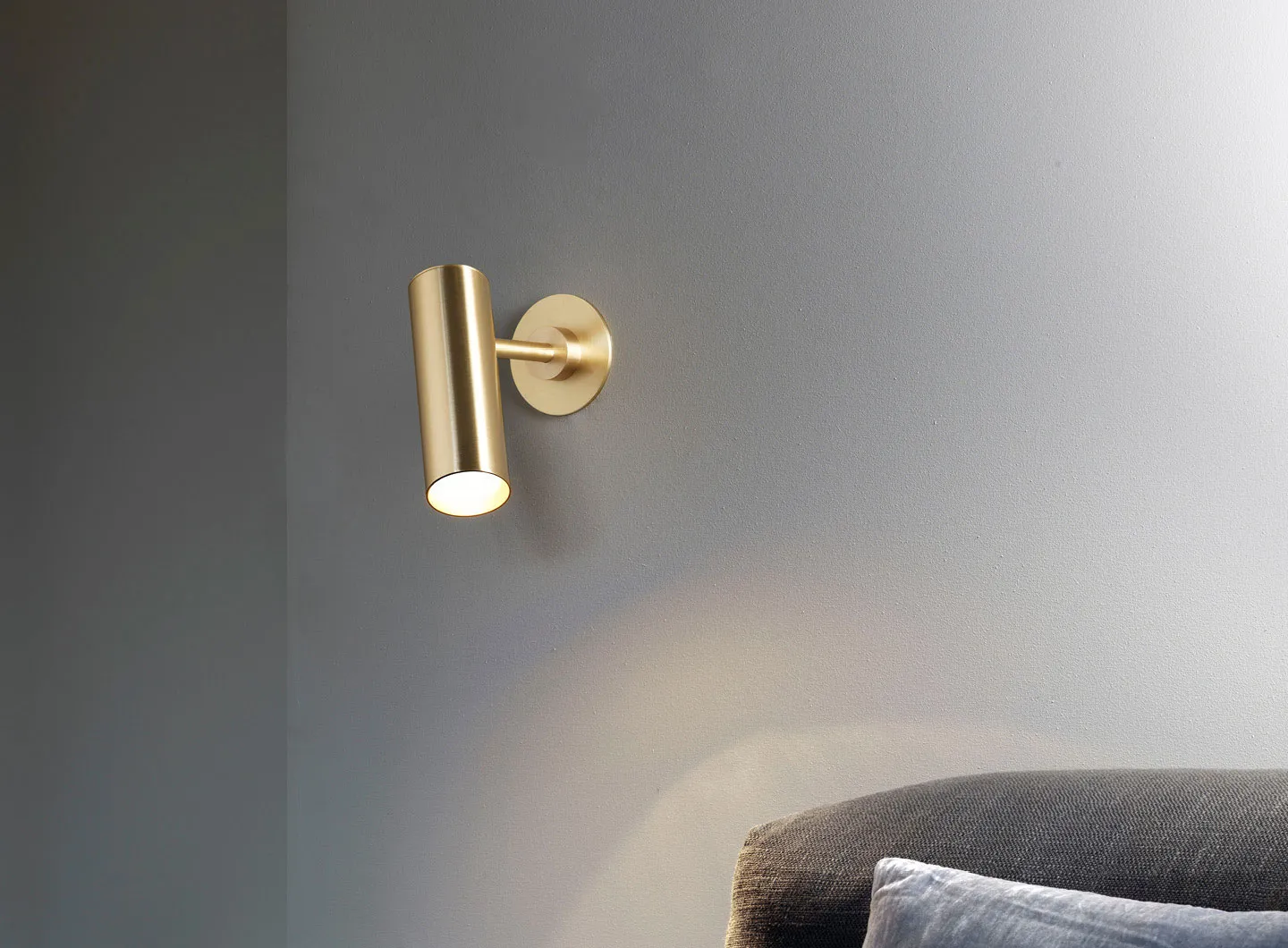 Heron Wall Light, Satin Brass