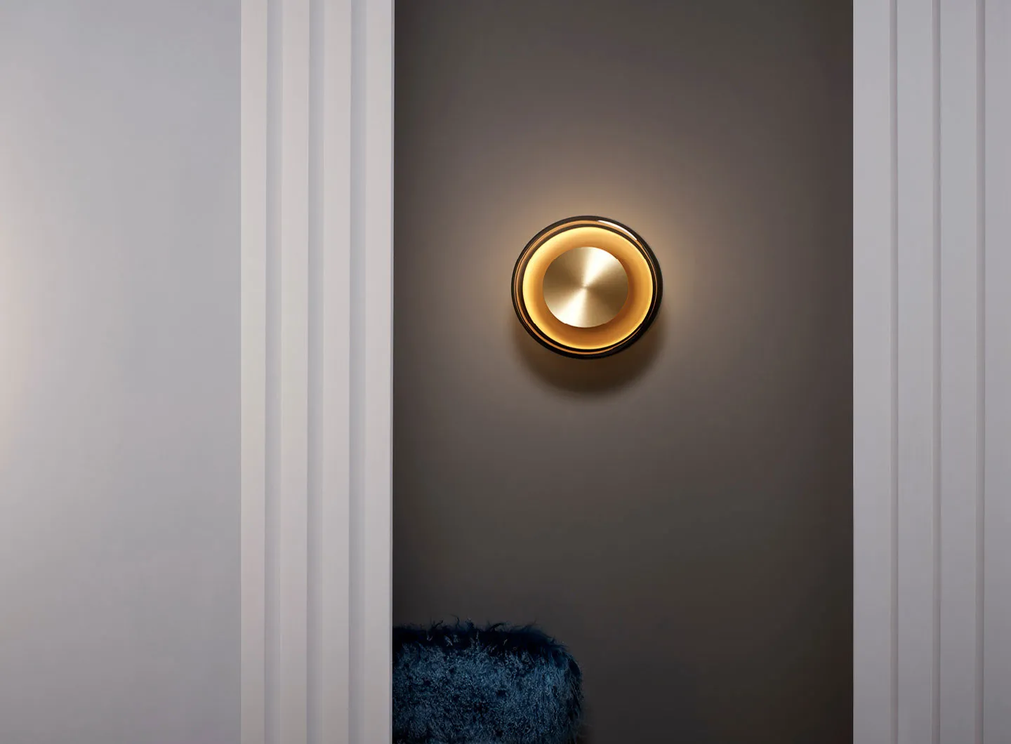 Pendulum Wall Light, Satin Brass