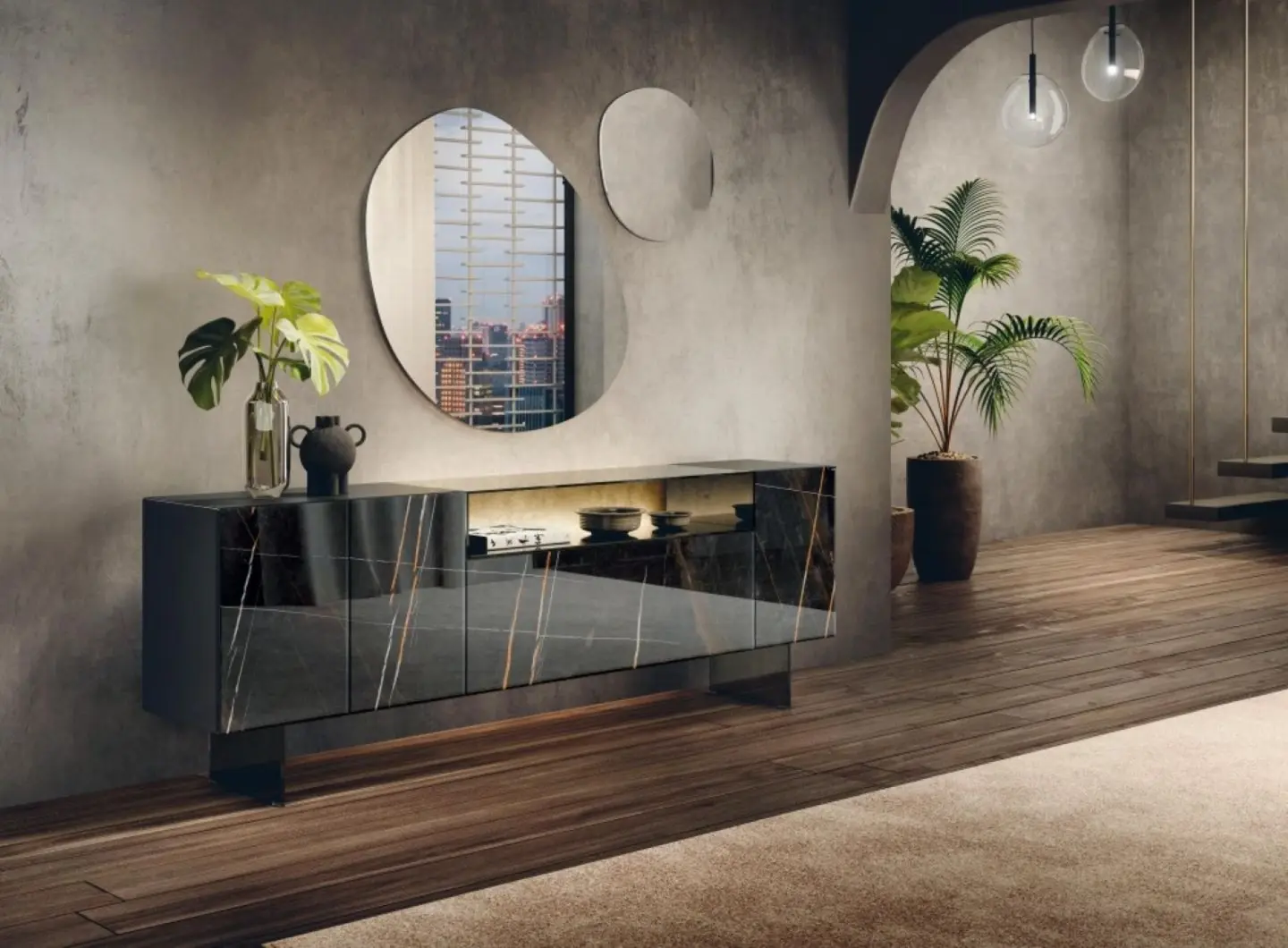 LAGO - 36e8 Glass Sideboard
