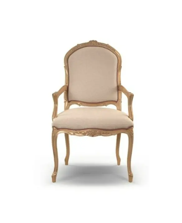ART. 9334/P - CHAIR WITH ARMS IN CARVED WOOD