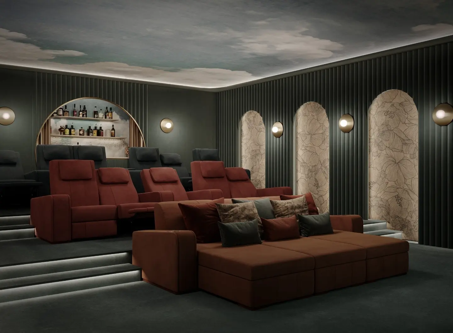 bespoke cinema room made in italy Vismara Design