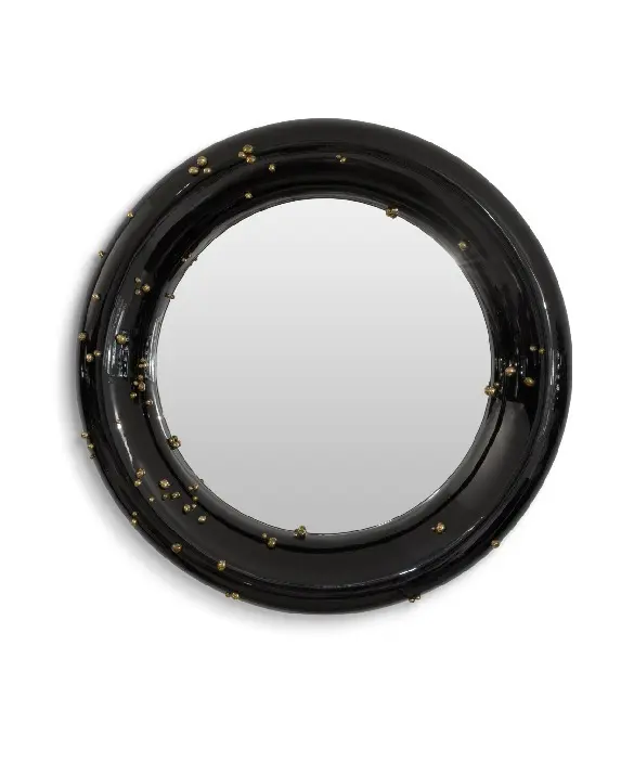 Contemporary Round Mirror by BRABBU