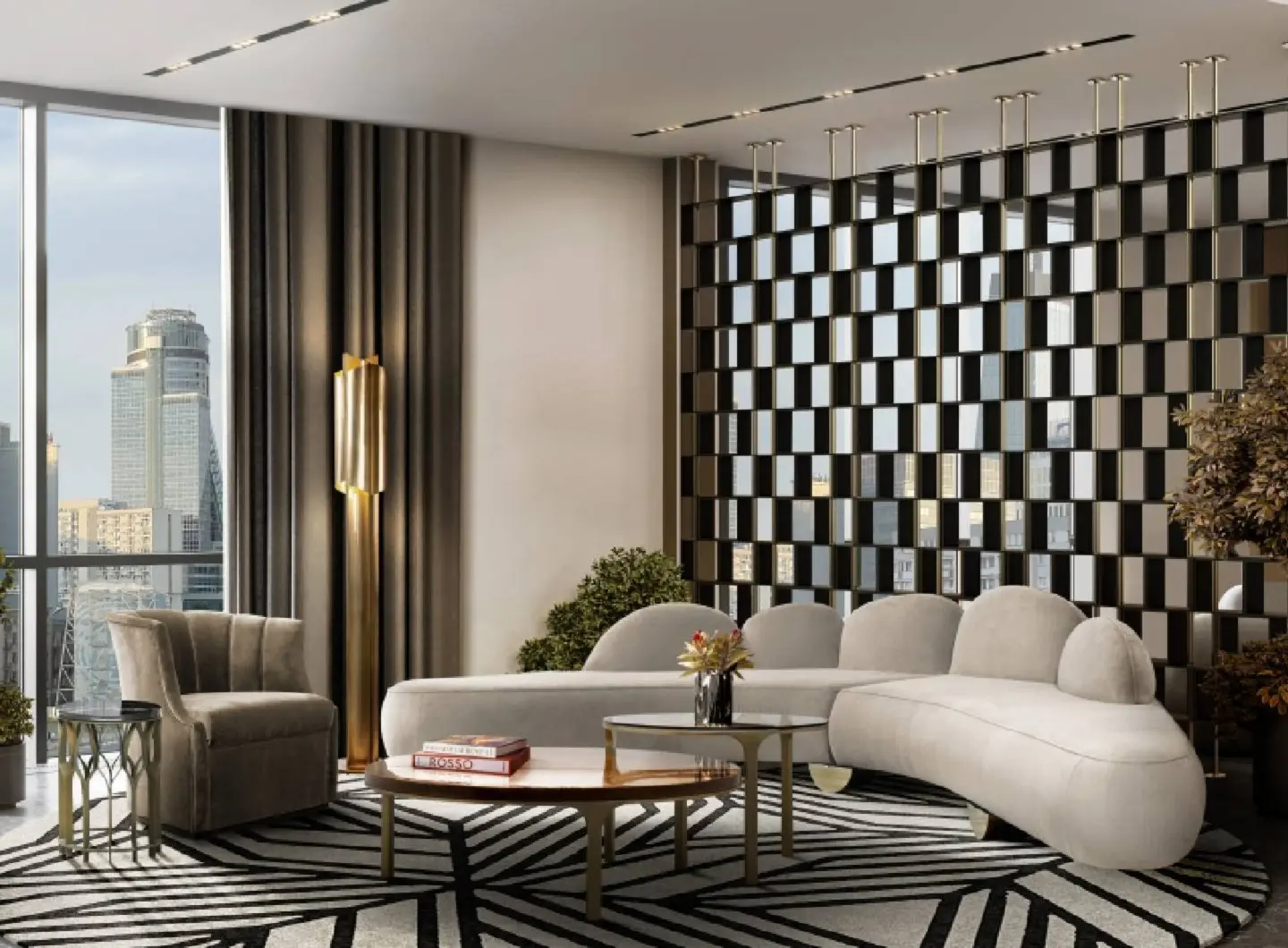 Black and White Living Room Design