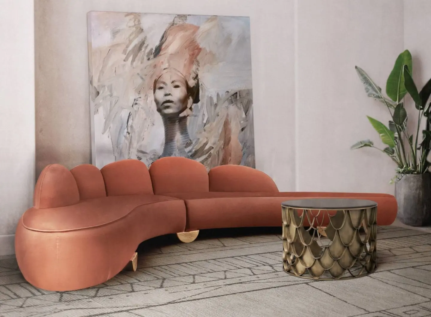 Contemporary and Neutral Living Room Design