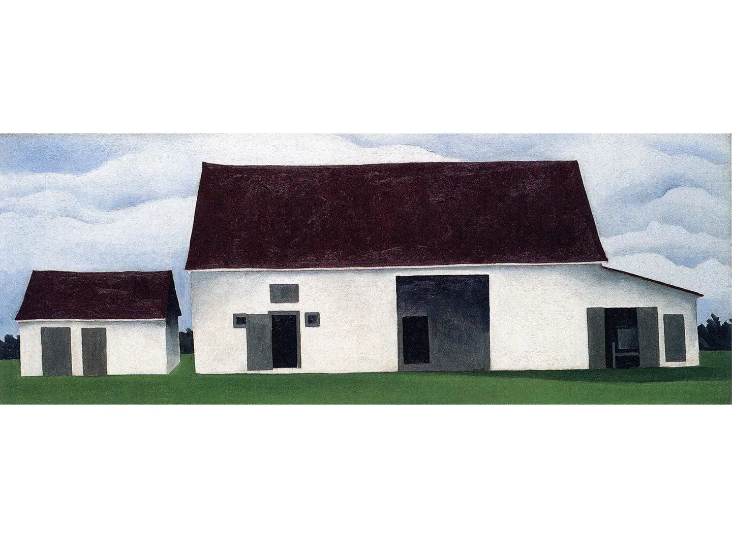 Georgia O’Keeffe: Architecture. Georgia O’Keeffe, Stables, 1932, Detroit Institute of Arts, Gift of Robert H. Tannahill, 45.454