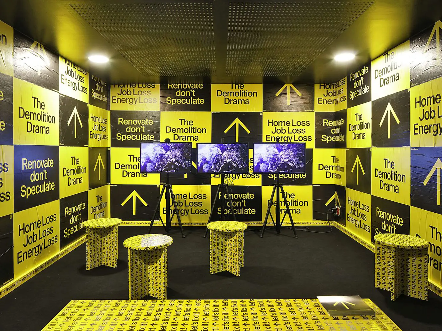 HouseEurope!, installazione presentata al CIVA di Bruxelles, 2023, courtesy HouseEurope! / B+ Architecture