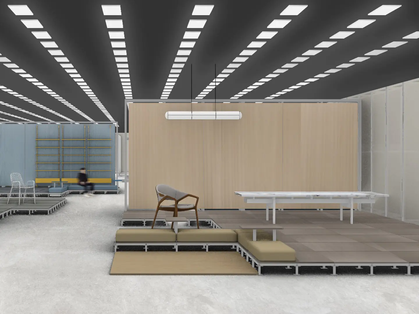 Rendering dell'allestimento della manifestazione Salone Raritas