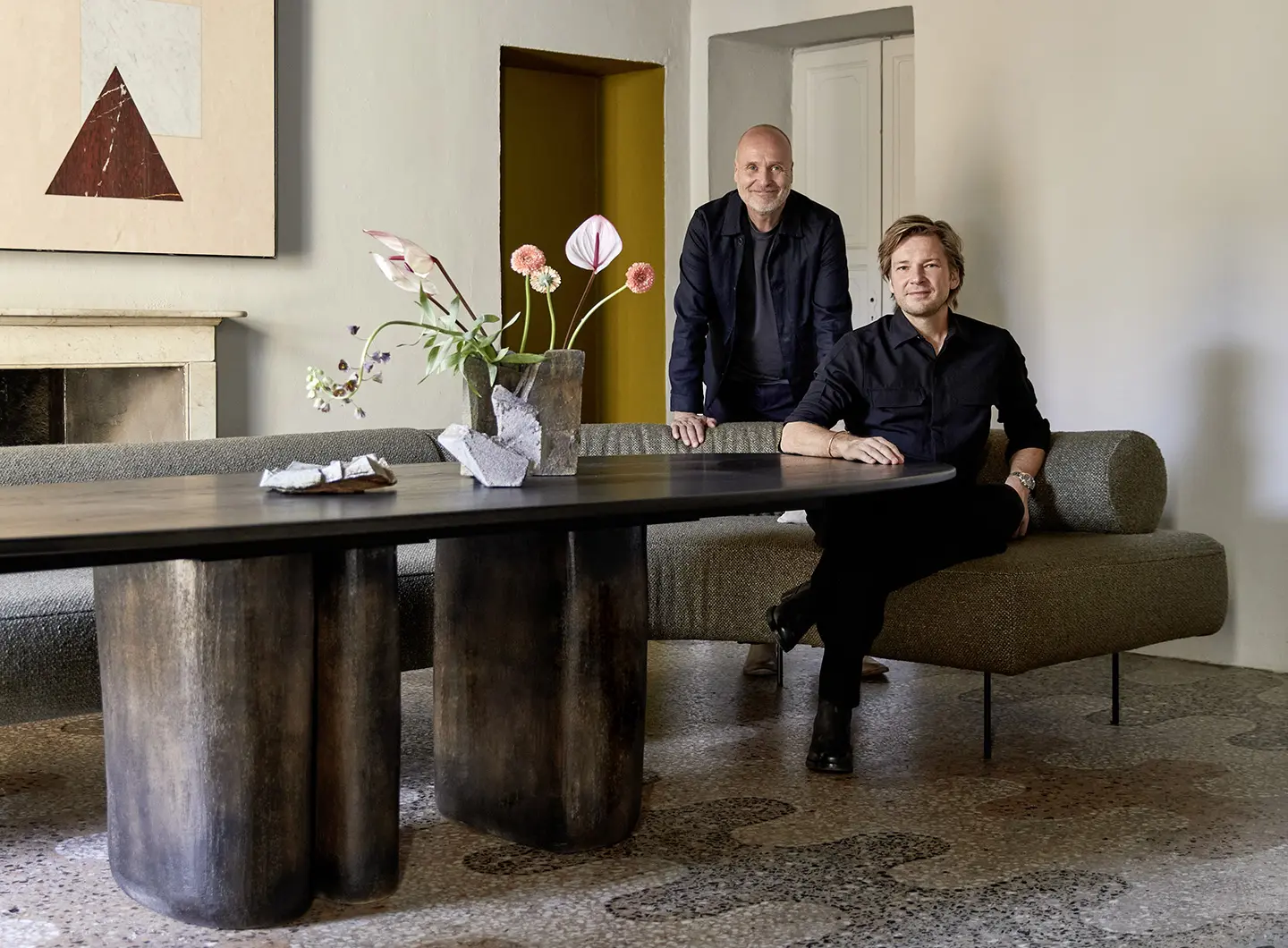 Bernhard Müller, founder and designer of More, together with designer and photographer Peter Fehrentz.