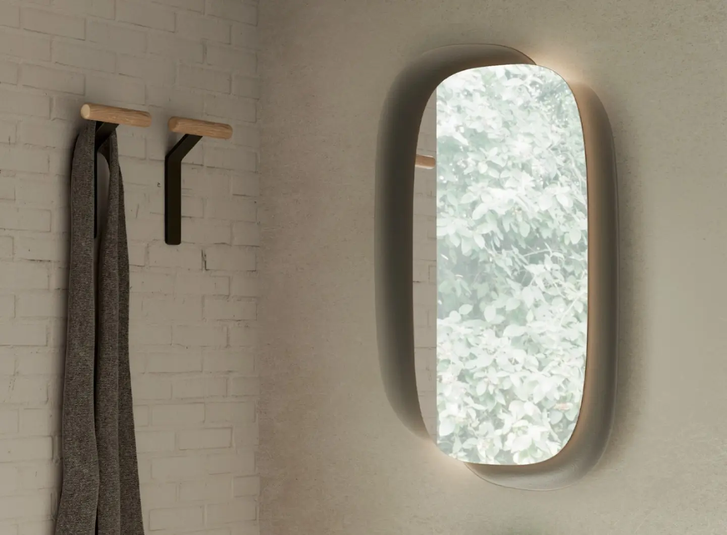 Specchio Rim Living con due cornici