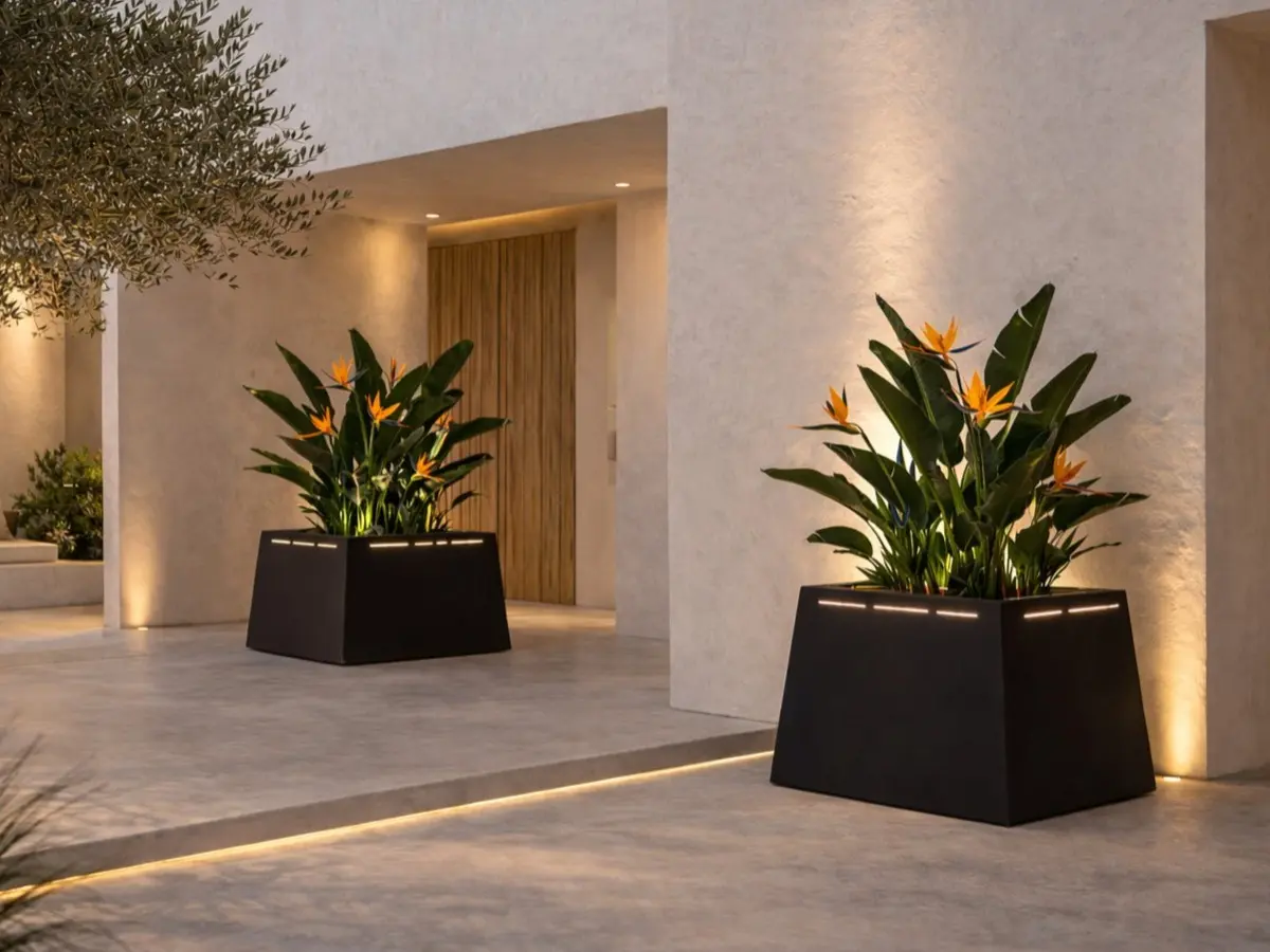 ​​Fioriere architettoniche con illuminazione LED integrata