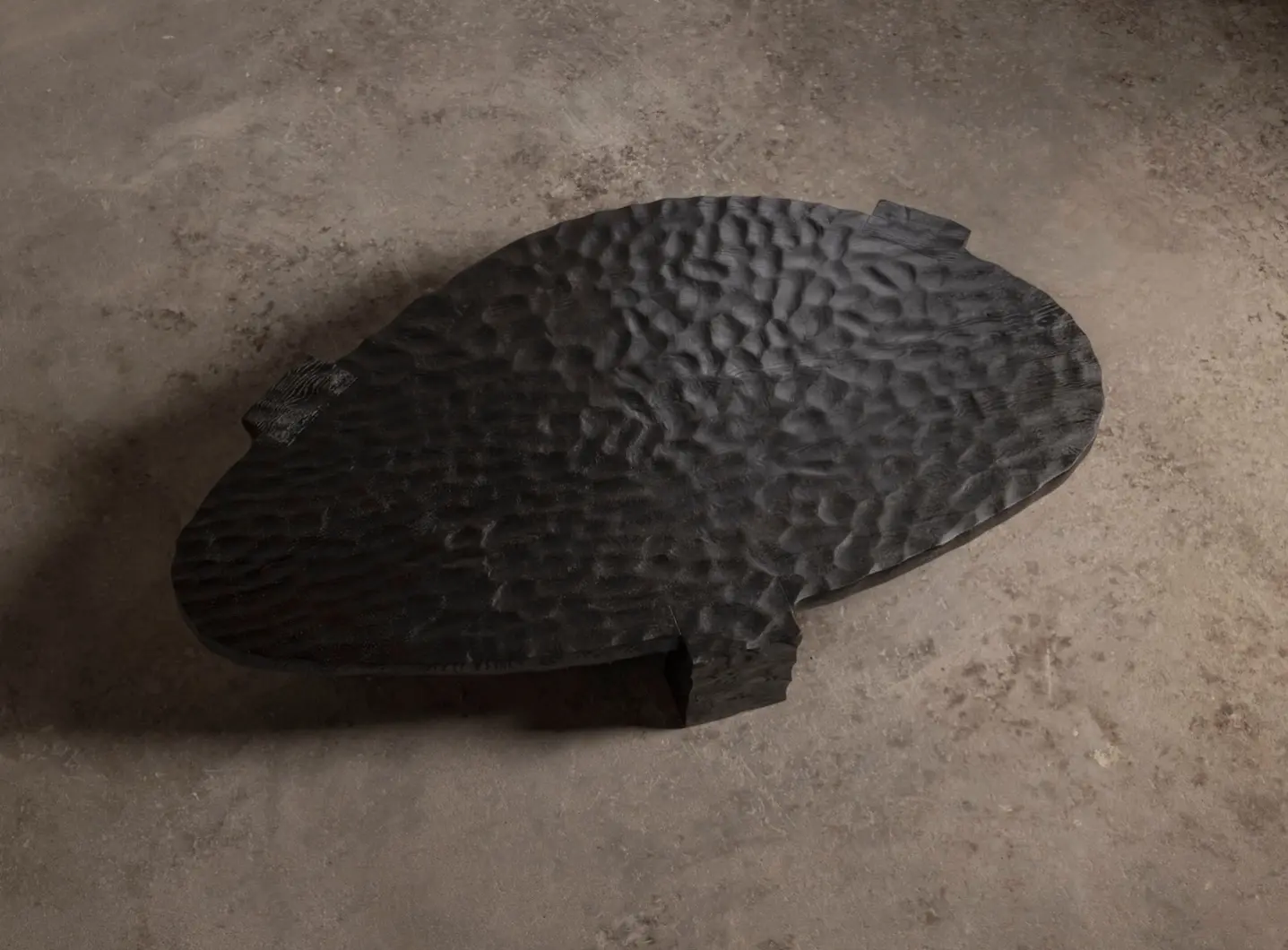 Hiku tea organic sculpt. Realised in hand-craved solid oak.