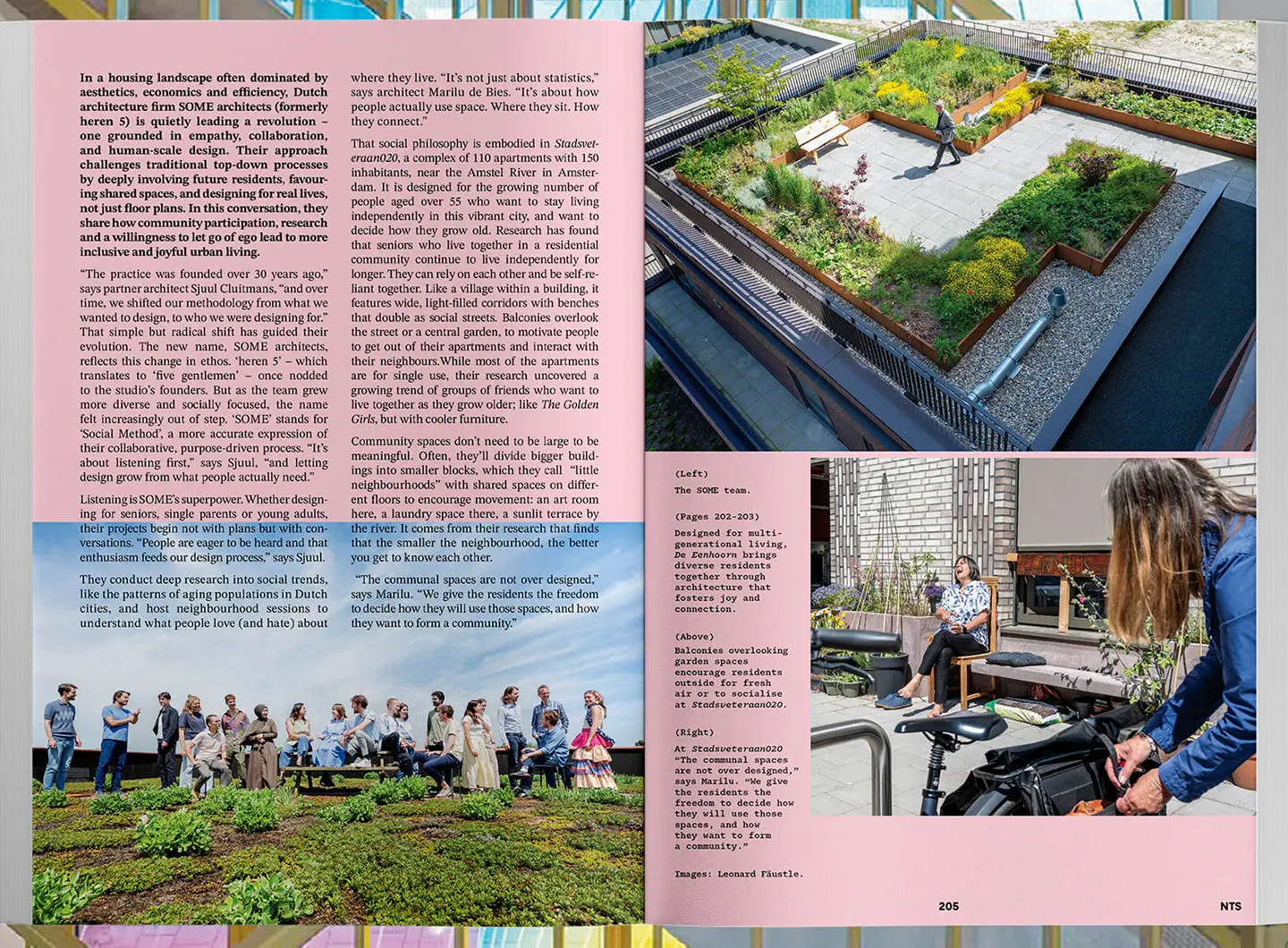 Never Too Small Magazine, From issue 5, Stadsveteraan020, a complex of 110 apartments with 150 inhabitants, near the Amstel River in Amsterdam. Photos by Leonard Fäustle