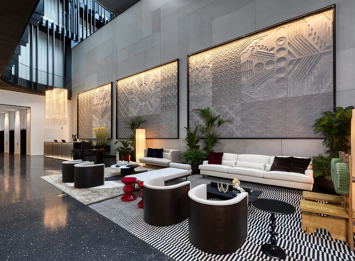 Dorothea Hotel, Budapest, Ungheria, design Lissoni Associati con arredi Living Divani