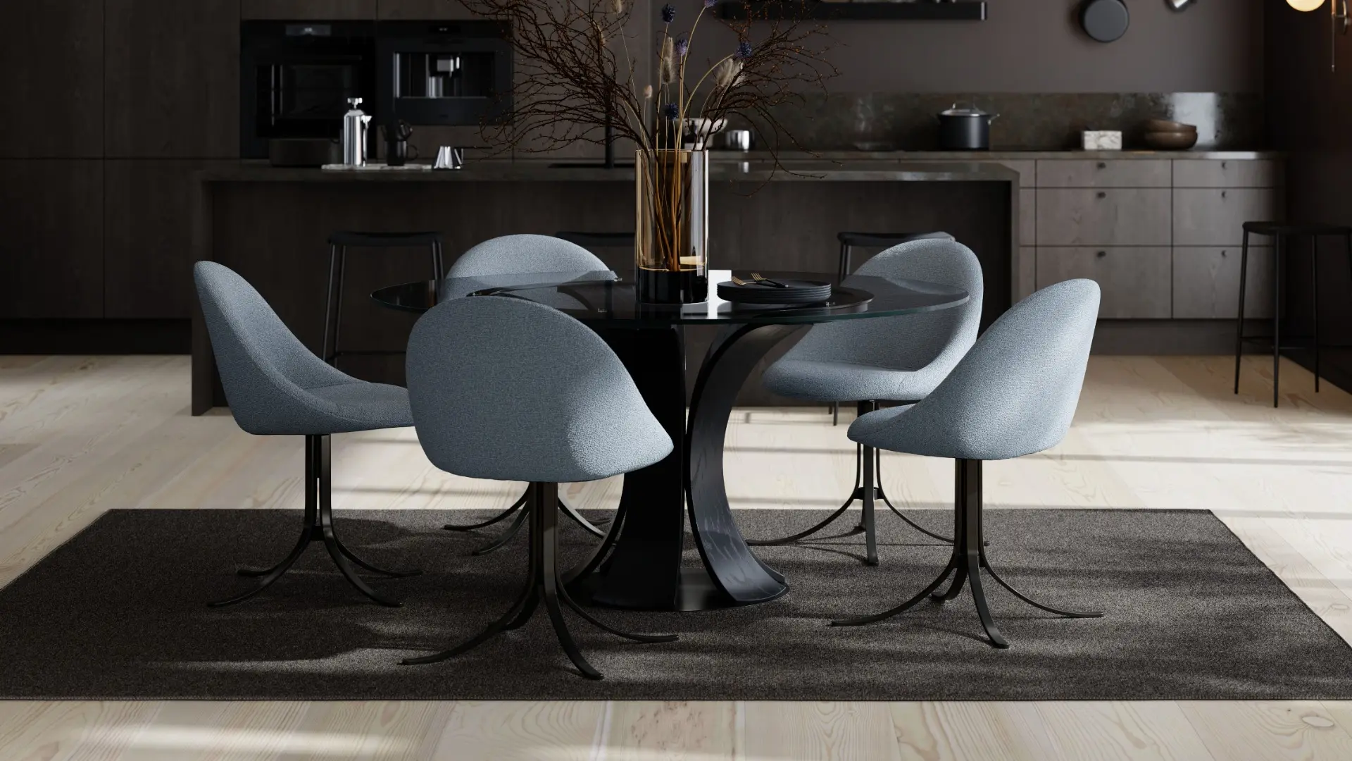DAN-FORM Denmark's PARAGON chairs around an ECLIPSE table